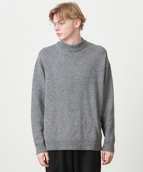 WOOL MOULINE | MOCKNECK SWEATER