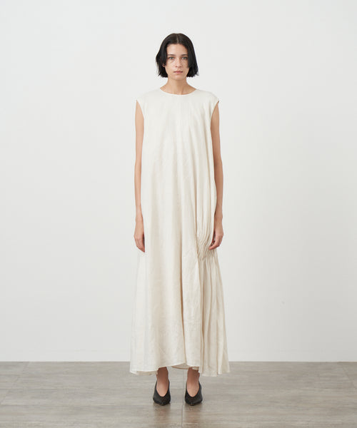 NATURAL DYED LINEN LAWN | SIDE TUCKED DRESS – ATON | エイトン