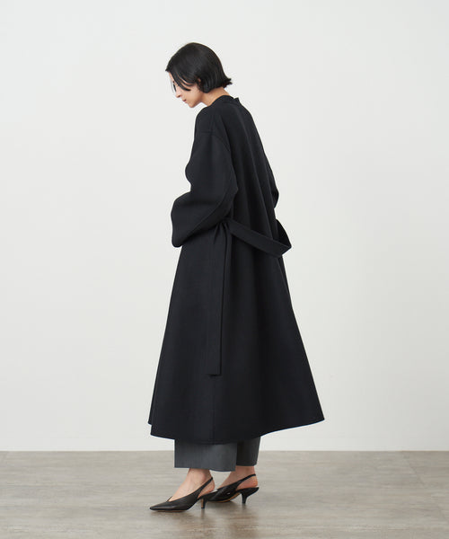 SUPER 120’S DOUBLE MELTON | NO-COLLAR COAT