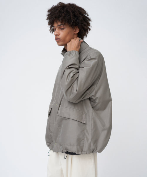 ACRYLIC COATED SILK | PADDED STAND COACH JACKET – ATON | エイトン