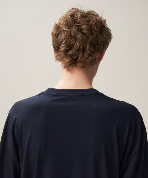 ROYAL WOOL JERSEY | LOOSE FIT T-SHIRT – ATON | エイトン