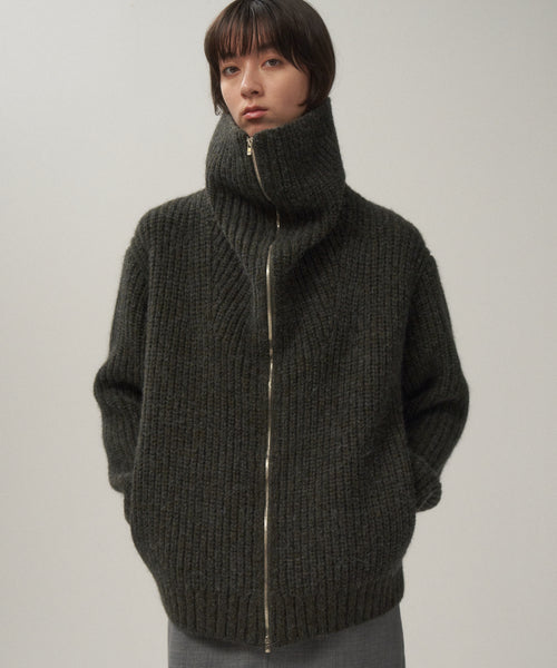 WOOL CASHMERE ALPACA | ZIPPER CARDIGAN – ATON | エイトン
