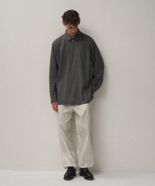 TWIST WOOL WASHER | ZIP UP SHIRT – ATON | エイトン