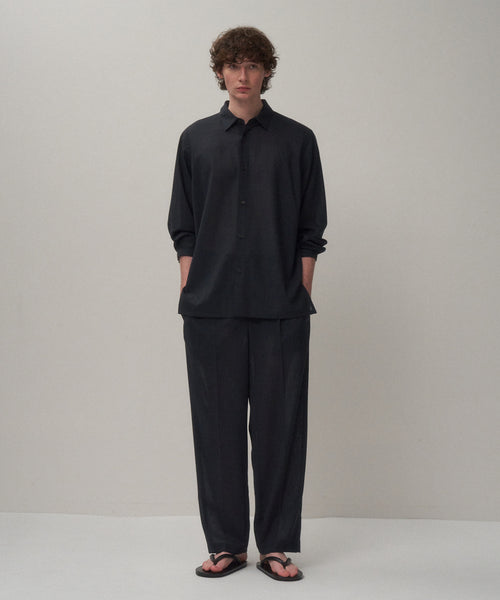TWIST WOOL GAUZE | LOOSE FIT SHIRT – ATON | エイトン