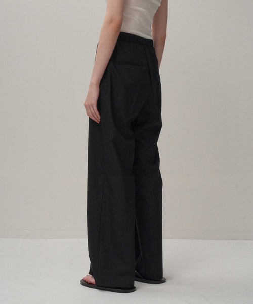 WOOL TROPICAL | PIN TUCK EASY PANTS – ATON | エイトン