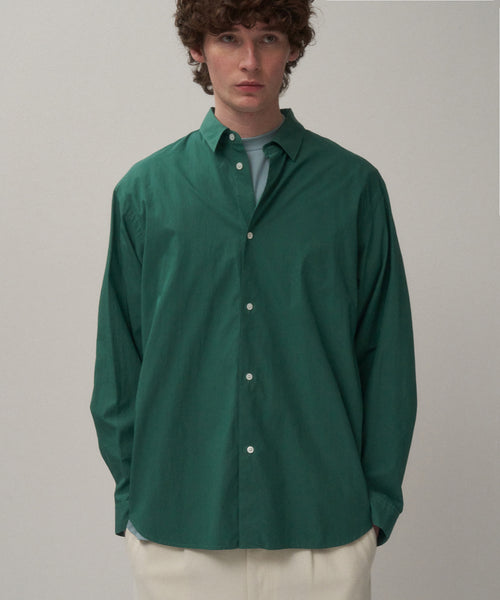 エイトン ATON トップス FINE SILK TAFTA | OPEN COLLAR SHIRT – ATON | エイトン