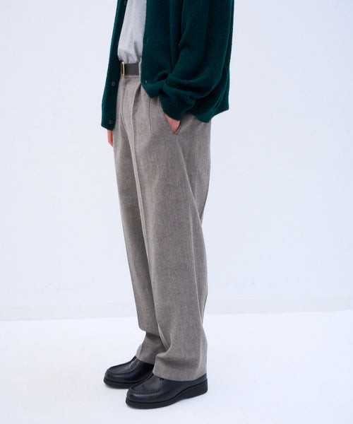 LINEN WOOL TWEED | LOOSE FIT PANTS – ATON | エイトン