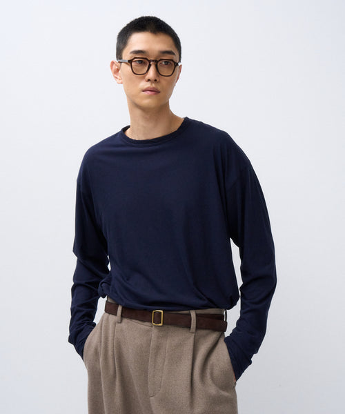 FRESCA | LAYERED CREW NECK PULLOVER – ATON | エイトン