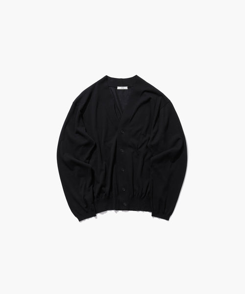 HIGH TWIST COTTON | V-NECK KNIT CARDIGAN – ATON | エイトン