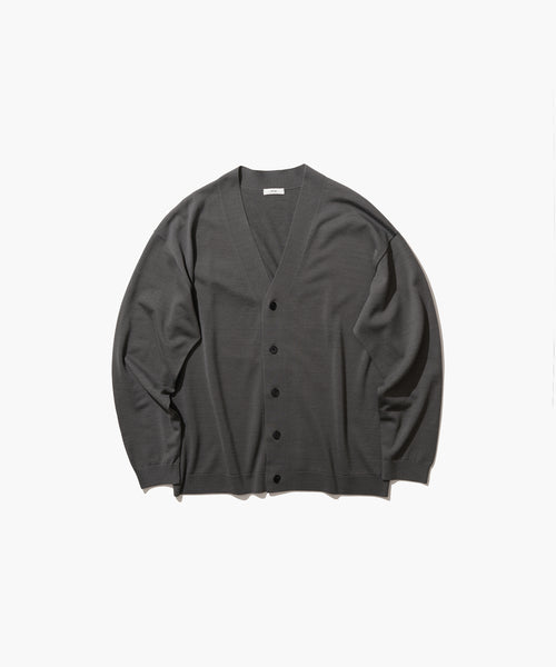 ATON WOOL COTTON BRUSHED オーバーサイズカーディガン WOOL COTTON BRUSHED | オーバーサイズカーディガン - UNISEX