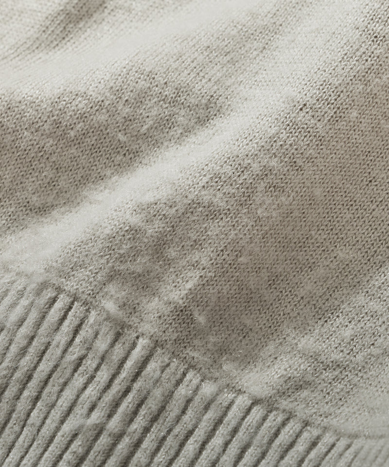 【ATON/エイトン】V NECK ニット LINEN SHORT FUR | V-NECK SWEATER – ATON | エイトン