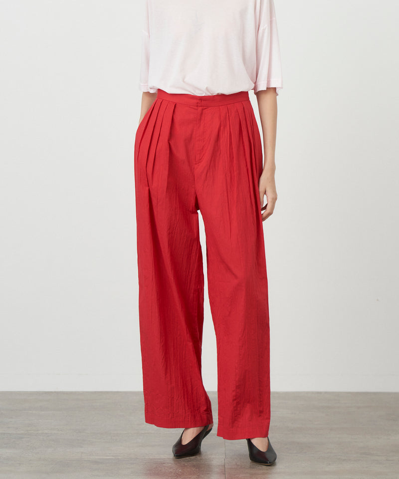 WRINKLED COTTON | WIDE PANTS