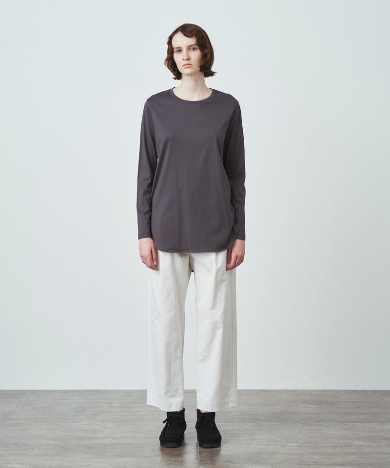 格安日本製】 tシャツ Tシャツ ATON SUVIN 60/2 ROUND HEM L/S クルー ...