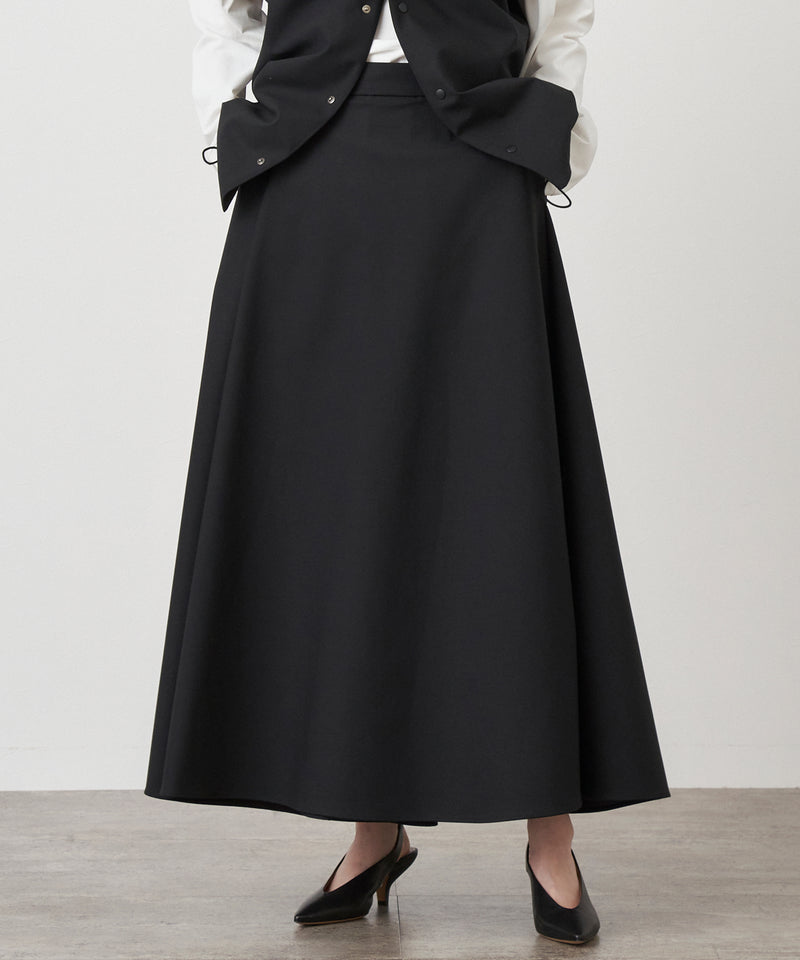 TECHNO THERMO WOOL | WRAPPED FLARE SKIRT