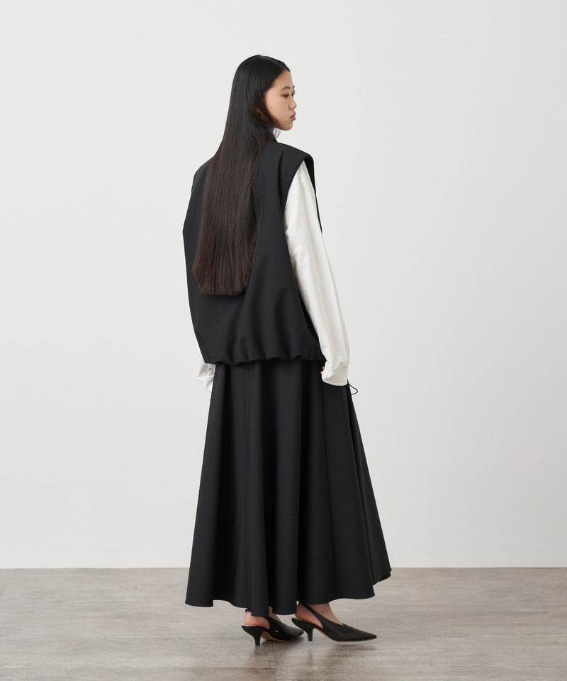 TECHNO THERMO WOOL | WRAPPED FLARE SKIRT