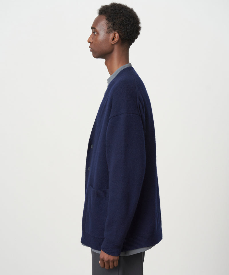 WOOL COTTON BRUSHED | OVERSIZED CARDIGAN – ATON | エイトン