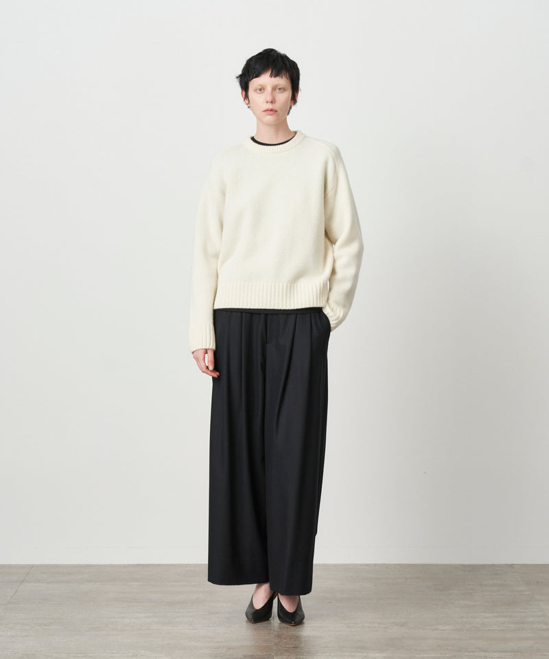 WOOL CASHMERE SILK | CREWNECK SWEATER – ATON | エイトン