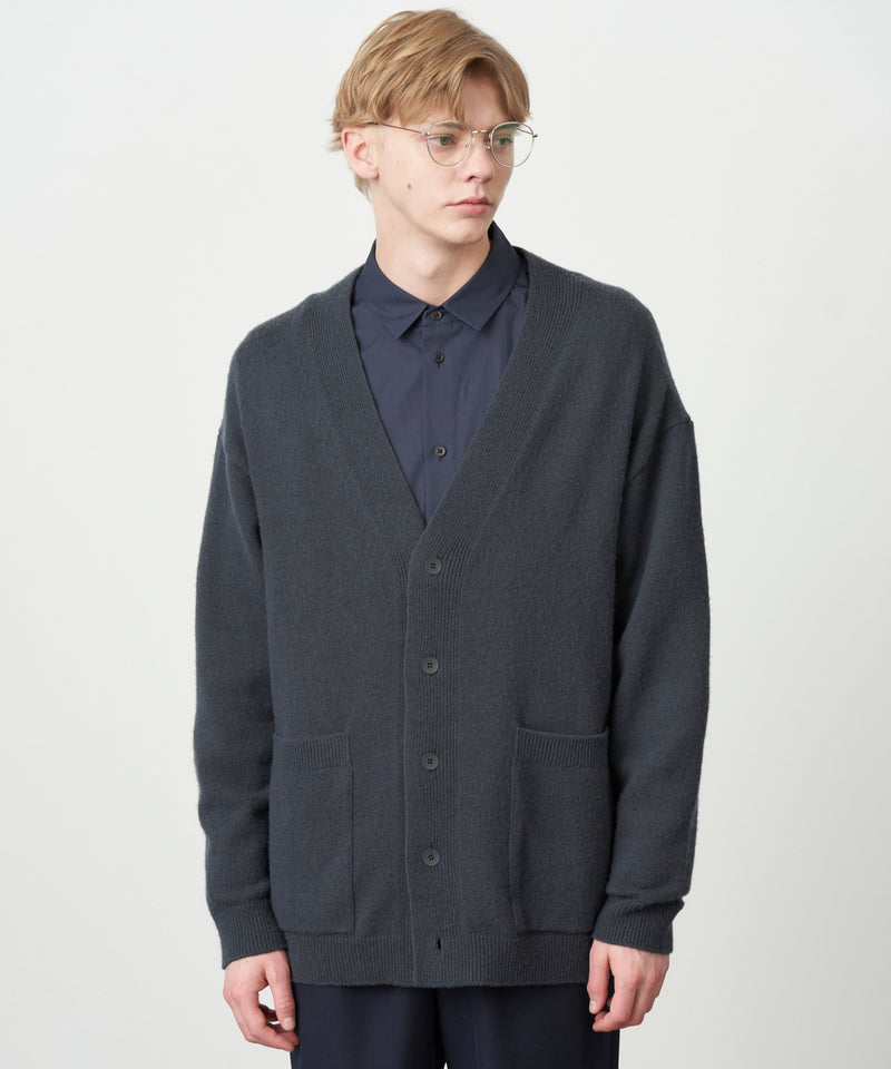 WOOL COTTON BRUSHED | OVERSIZED CARDIGAN – ATON | エイトン