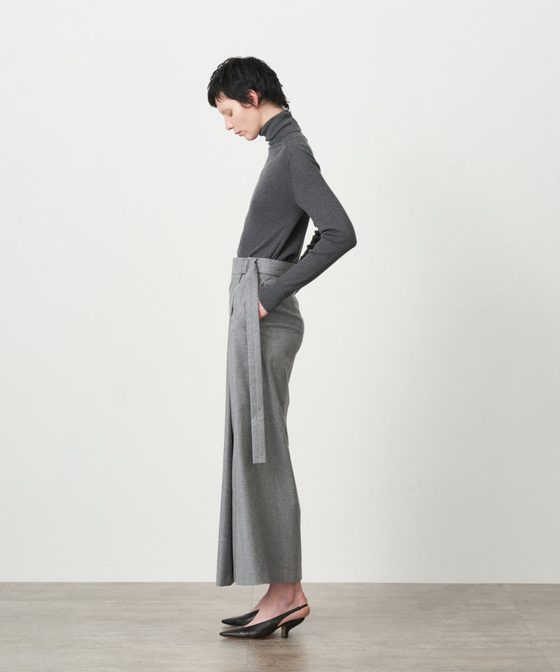 MERINO COLLEGE FLANNEL | STRAIGHT WRAPPED SKIRT – ATON | エイトン