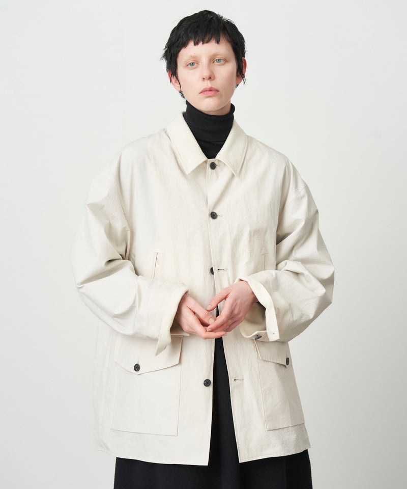 ATON】NATURAL DYED WEATHER SAFARI JACKET-