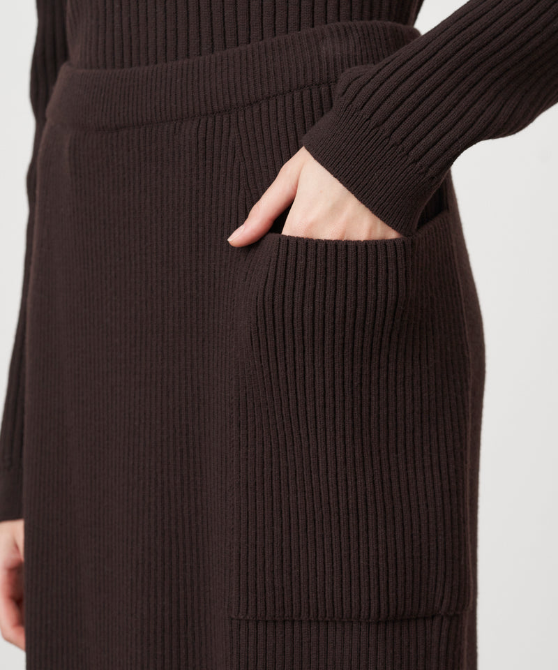 NATURAL DYED WOOL | STRAIGHT RIBBED SKIRT