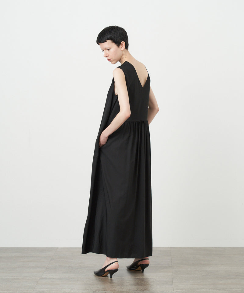VISCOSE CLOTH | BACK GATHERED DRESS