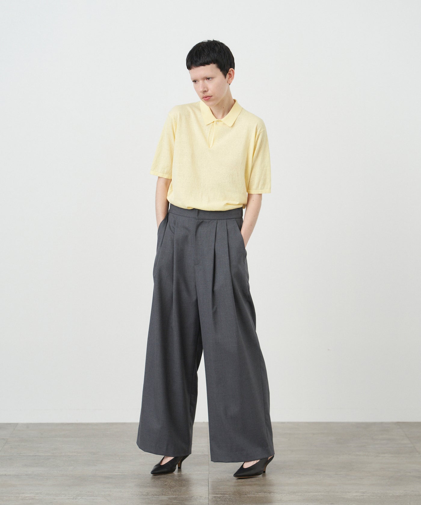 WOOL TROPICAL | WIDE EASY PANTS – ATON | エイトン