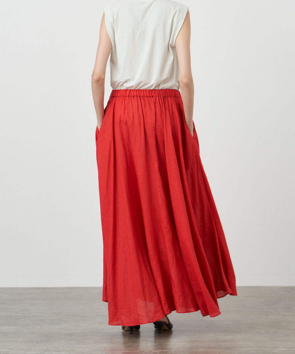 NATURAL DYED LINEN LAWN | GATHERD SKIRT