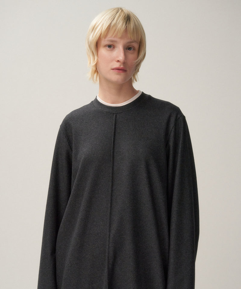 MERINO COLLEGE JERSEY | CREWNECK DRESS