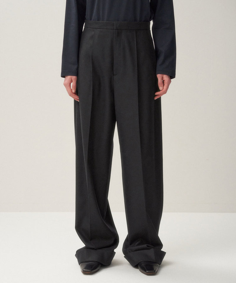 MERINO COLLEGE FLANNEL | WIDE STRAIGHT PANTS