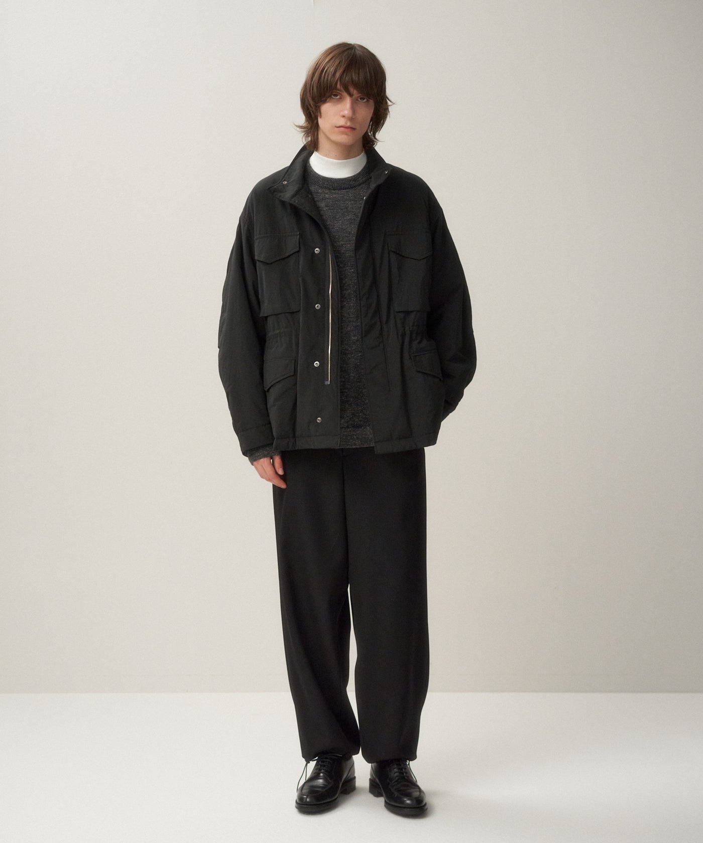 ATON BACK SATIN BASIC PANTS ウール スラックス BACK SATIN | STANDARD PANTS – ATON | エイトン