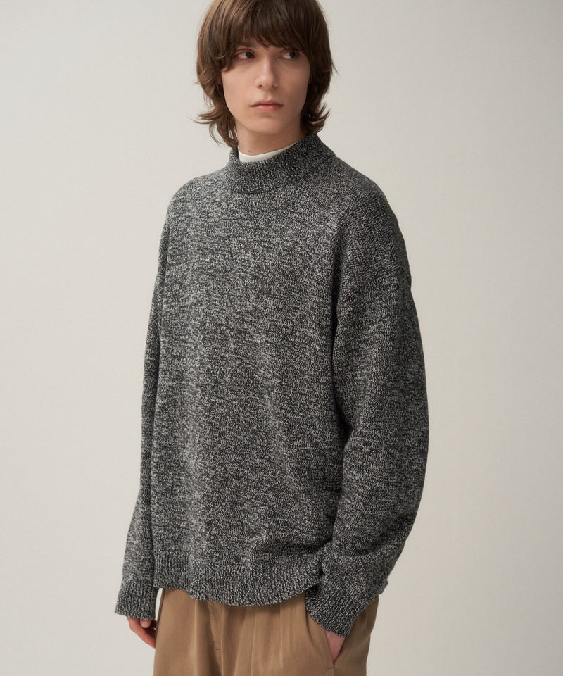 BABY WOOL MOULINE | MOCKNECK SWEATER