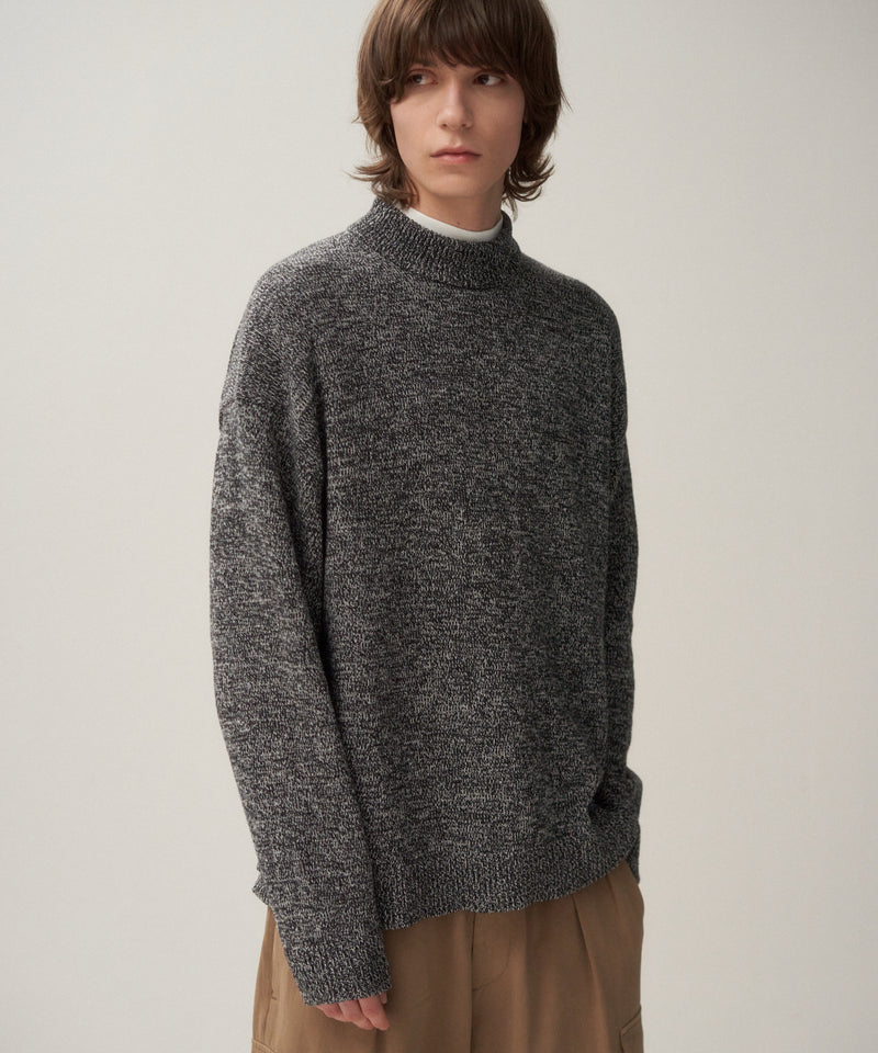 BABY WOOL MOULINE | MOCKNECK SWEATER