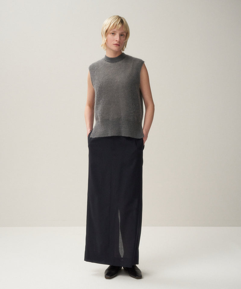 WOOL LAWN | STRAIGHT SKIRT