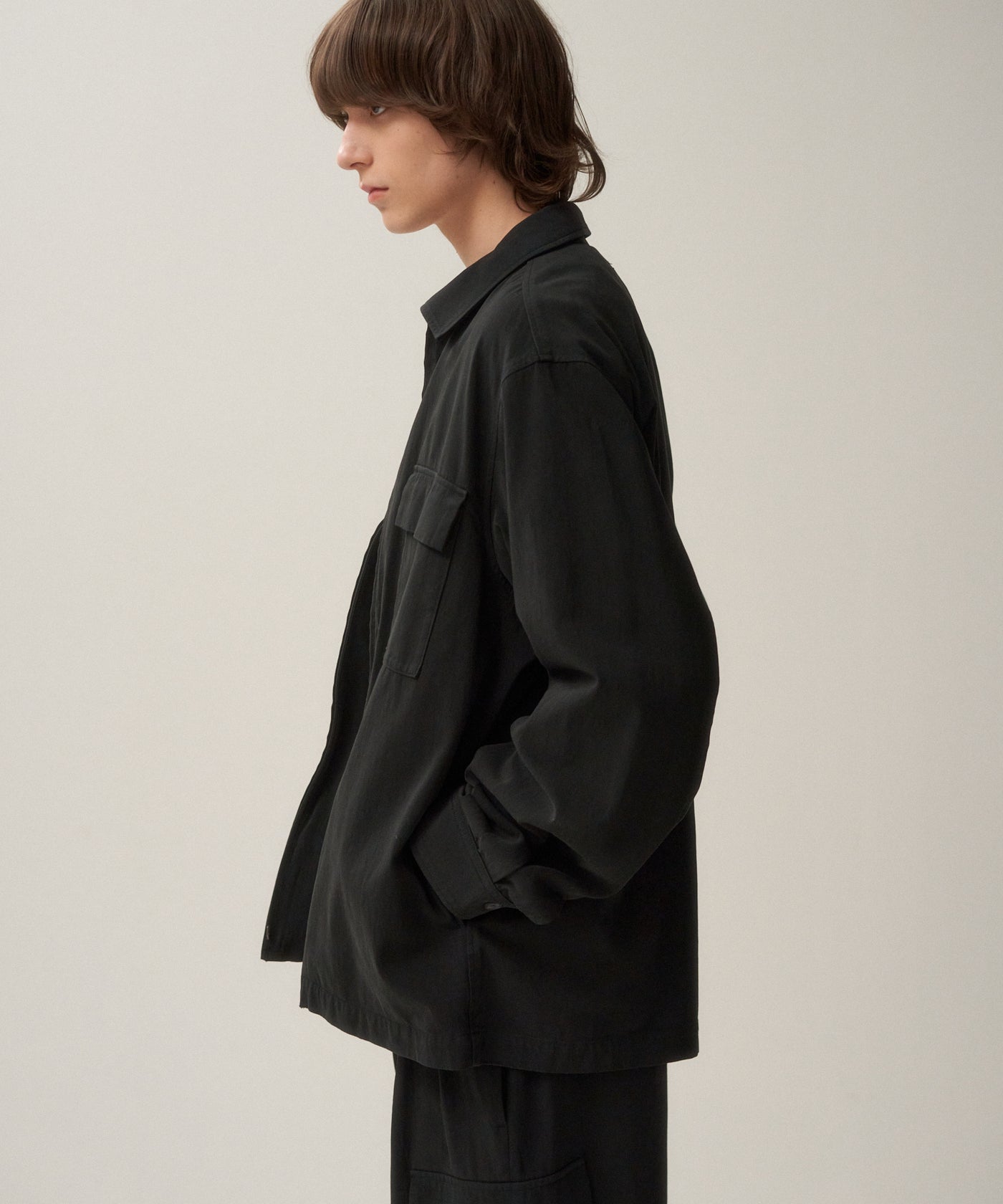 COTTON VOILE SATIN | ZIP-UP JACKET – ATON | エイトン