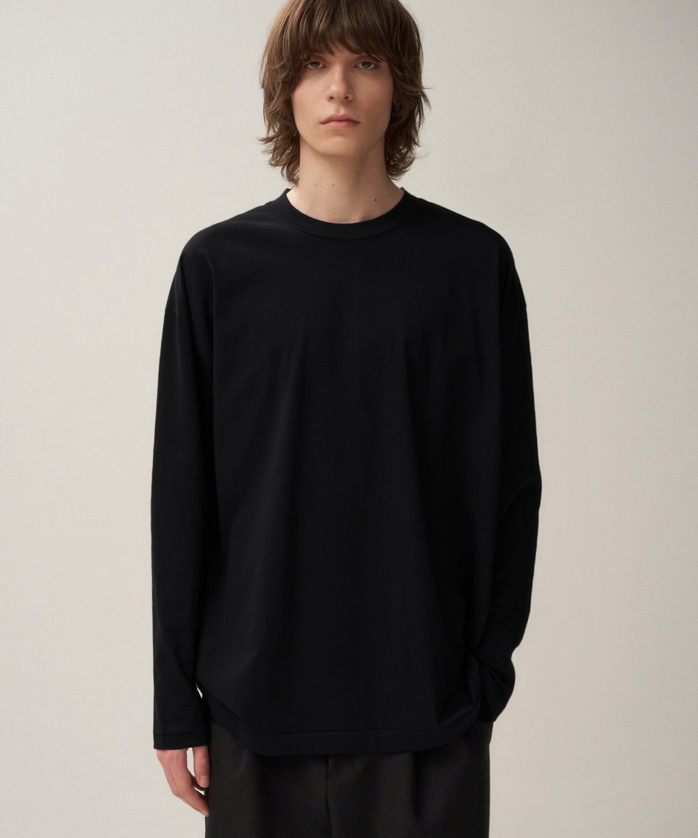 SUVIN60/2 | OVERSIZED LONG SLEEVE T-SHIRT – ATON | エイトン