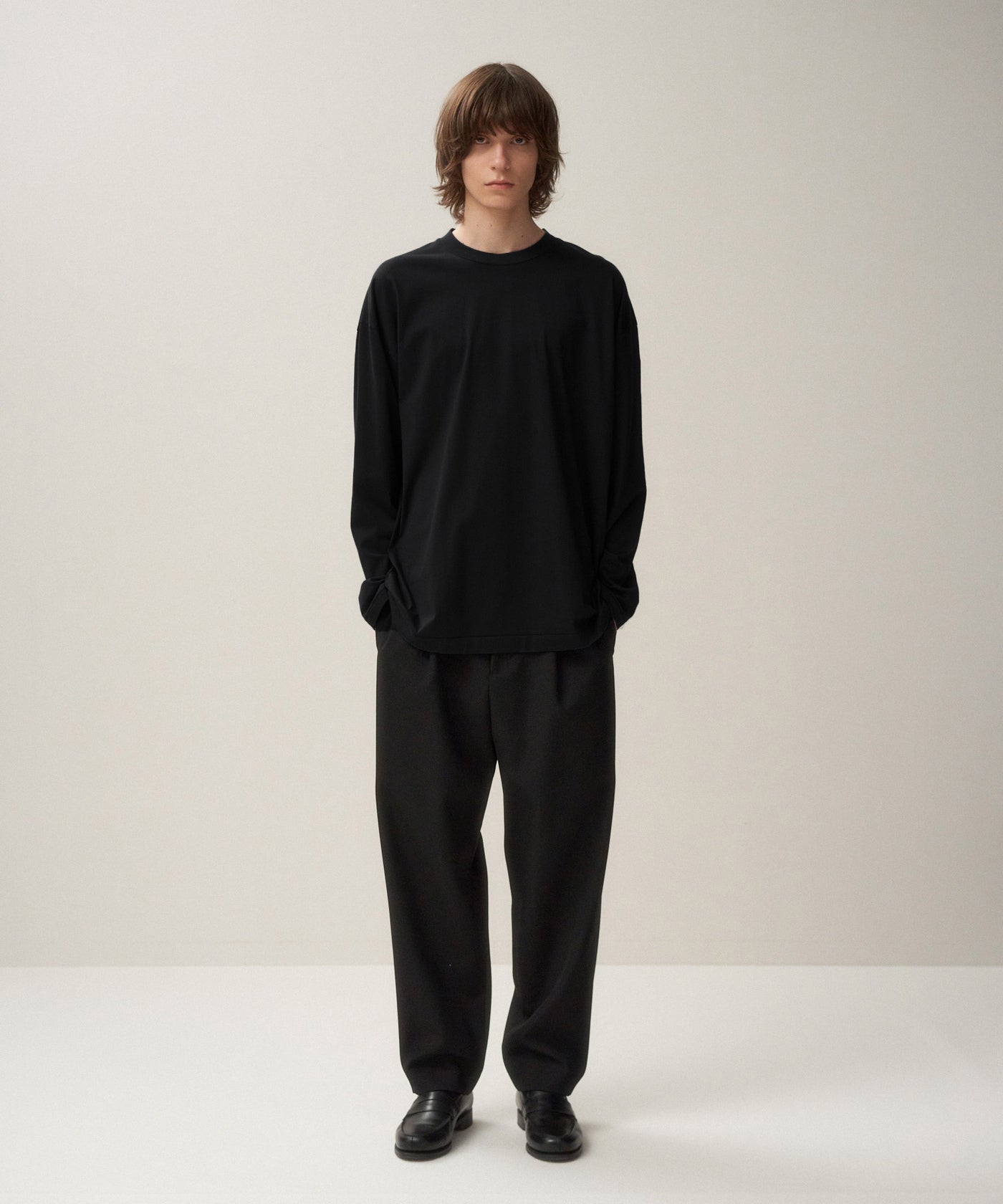 SUVIN60/2 | OVERSIZED LONG SLEEVE T-SHIRT – ATON | エイトン