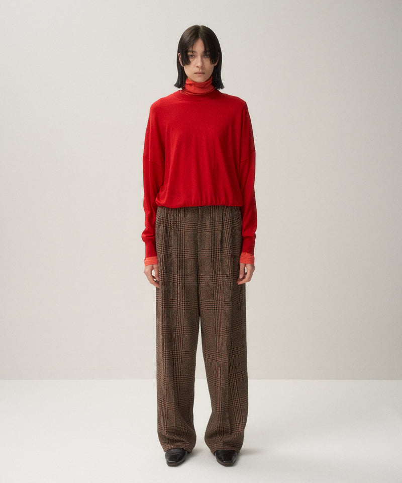 SILK TWEED | TUCKED EASY PANTS