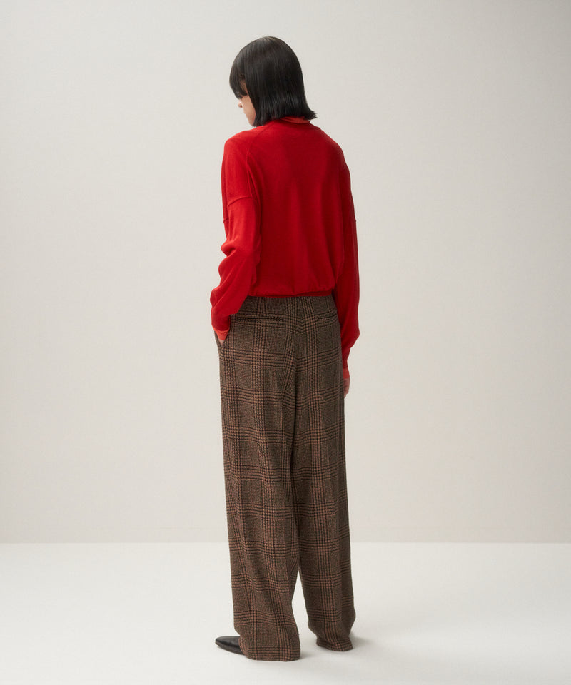 SILK TWEED | TUCKED EASY PANTS