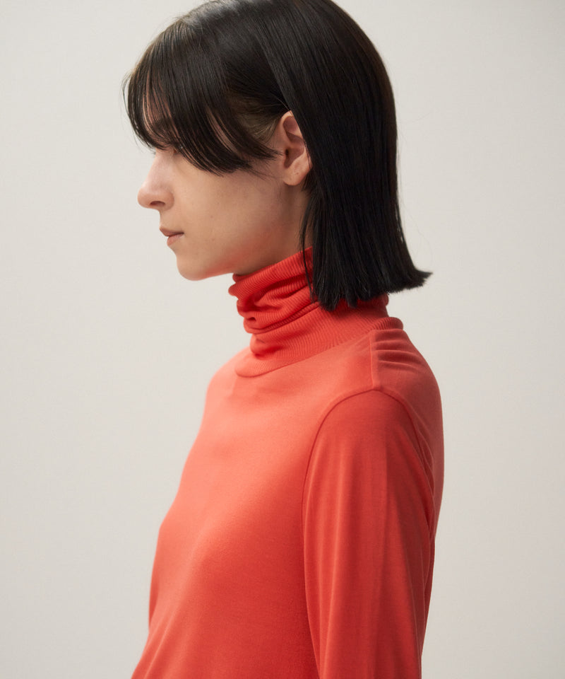 MODAL SILK JERSEY | TURTLENECK PULLOVER