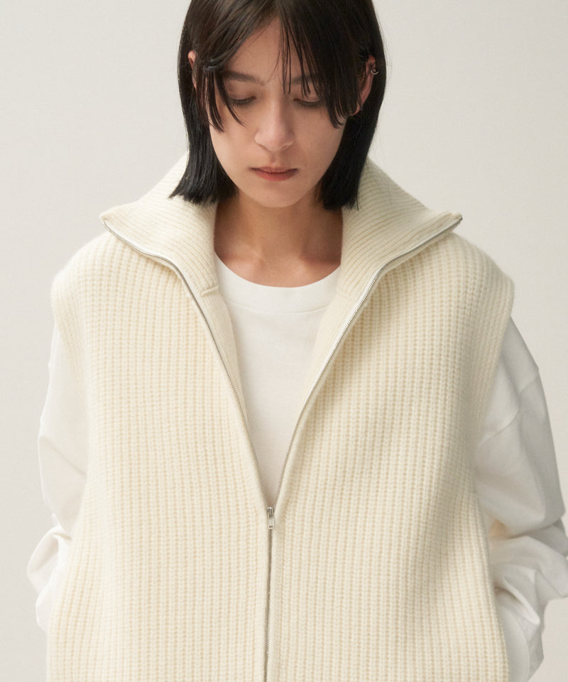 WOOL CASHMERE SILK | ZIPPED UP VEST