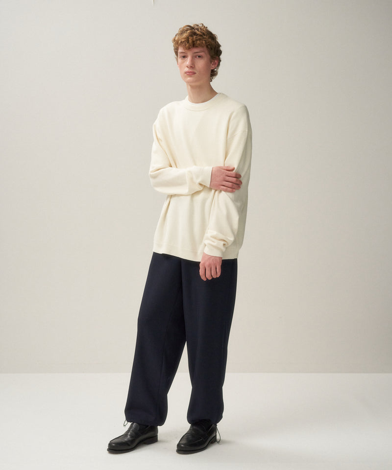 FINE WOOL MELTON | CREWNECK SWEATER