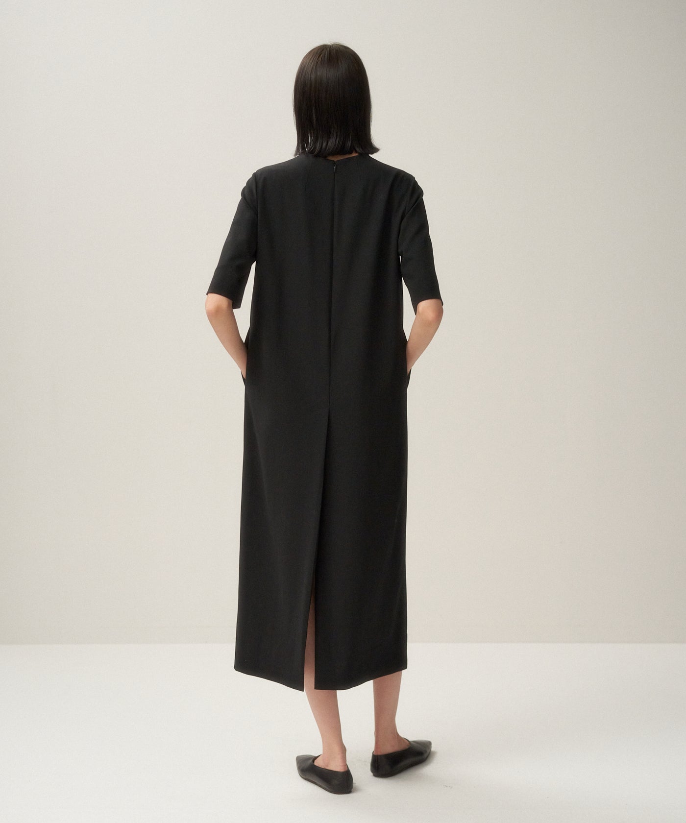 HIGH TWIST WOOL | HALF SLEEVE DRESS – ATON | エイトン