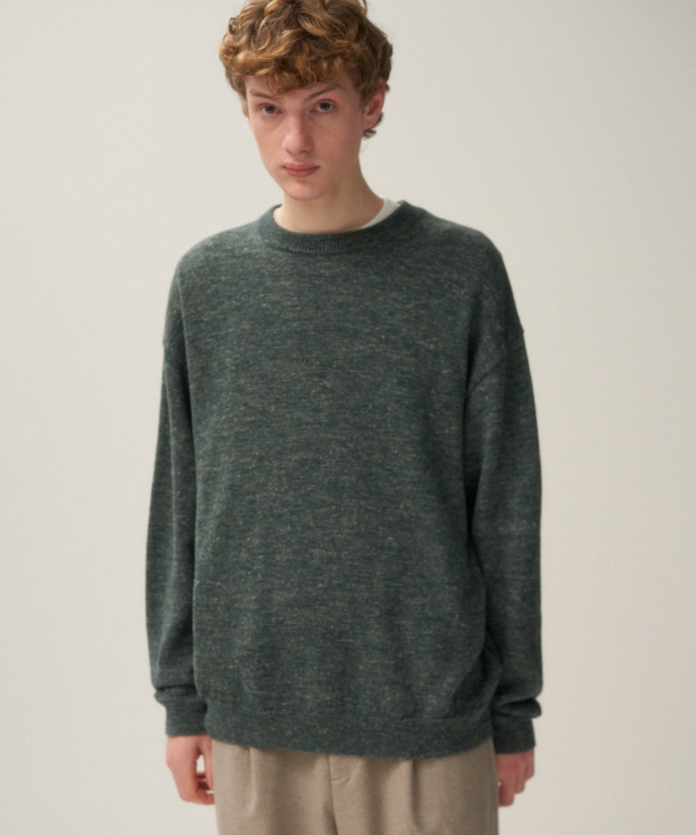 BABY ALPACA LINEN | CREWNECK SWEATER – ATON | エイトン