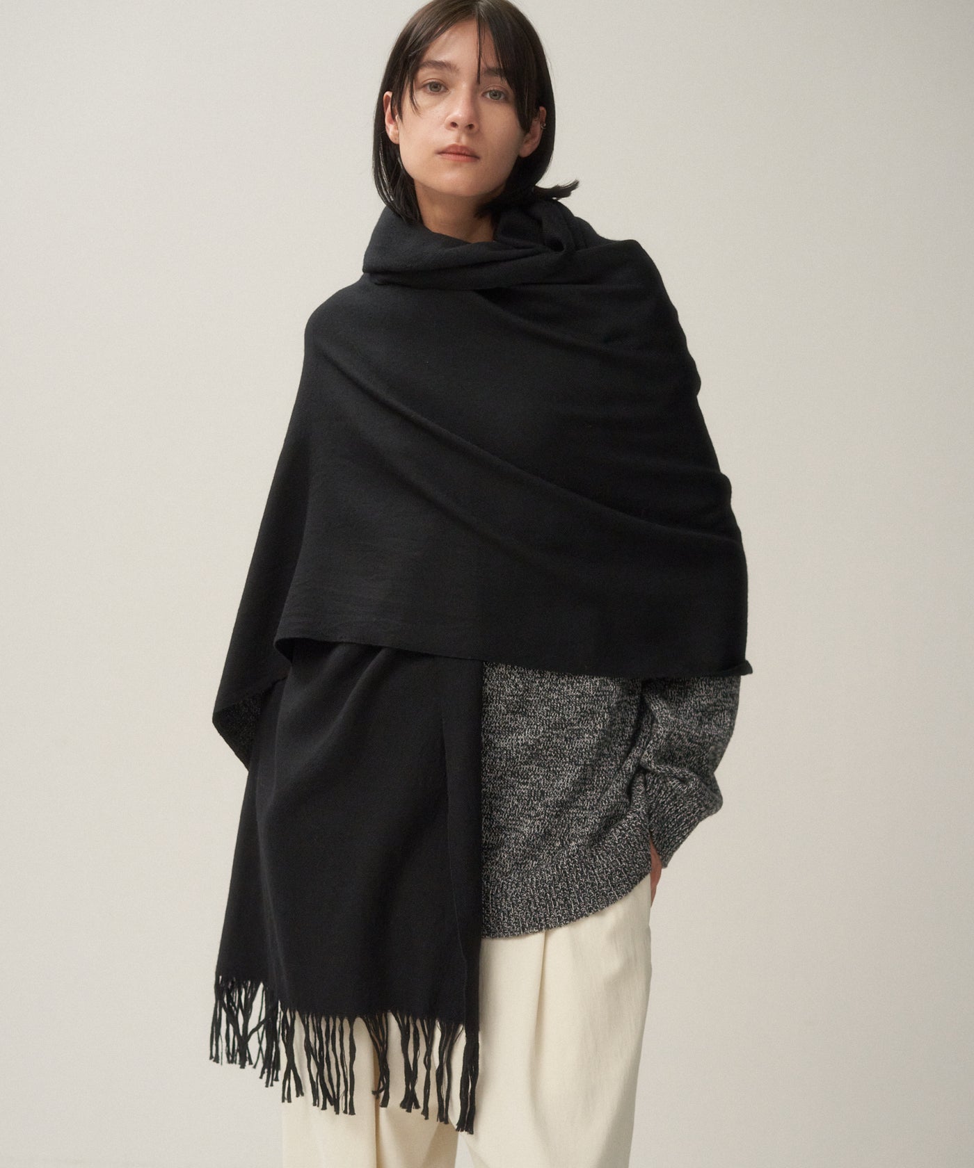 FINE AIR WOOL | OVERSIZED STOLE – ATON | エイトン