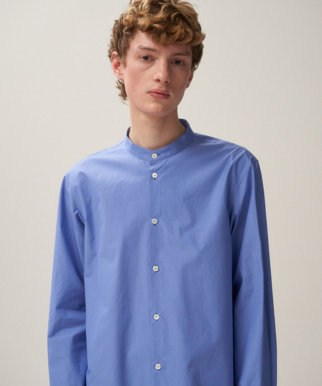 SUVIN BROAD | BAND COLLAR SHIRT – ATON | エイトン