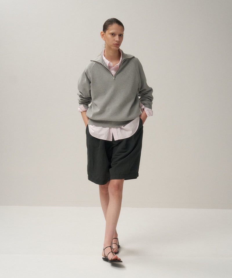 COTTON LINEN VOILE | TWO TUCKED  EASY SHORTS