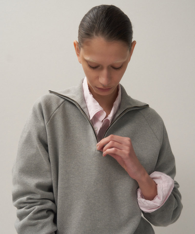 50/3 ORGANIC SMOOTH | HALF ZIP SWEATER