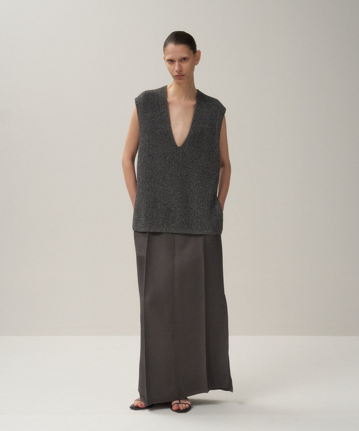 LINEN CUPRA | A-LINE SKIRT – ATON | エイトン