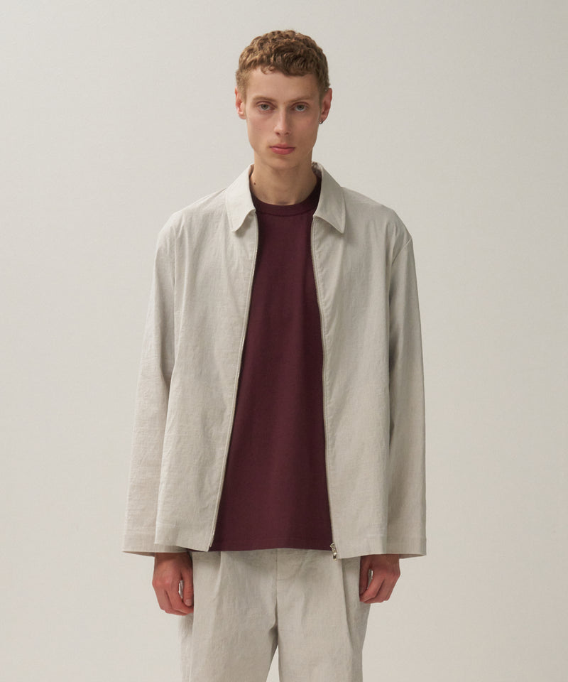 STRETCH NYLON LINEN | ZIP-UP JACKET